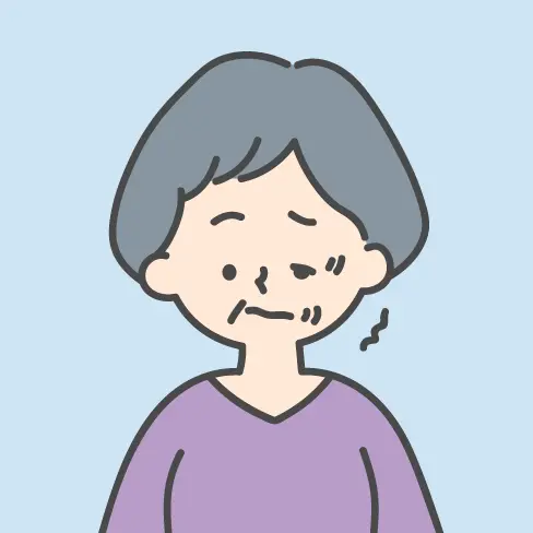 顔の半分のピクツキ